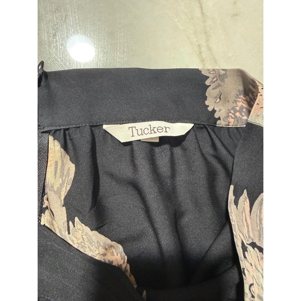 Tucker Gaby Basora Black Bird Print Silk Maxi Skirt Womens XS High Waist Boho